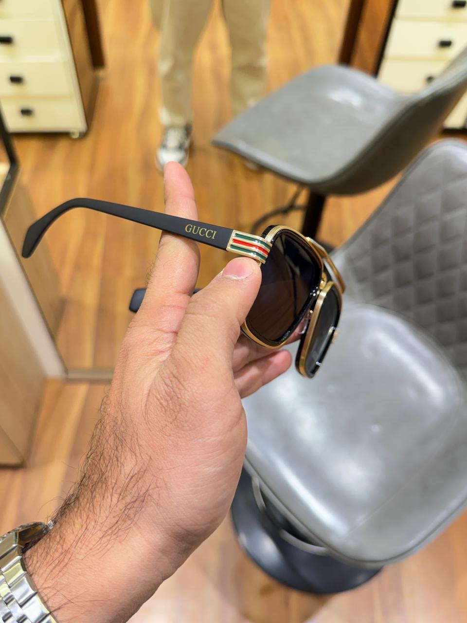 GUC_CI 1295|GOLD SUNGLASSES