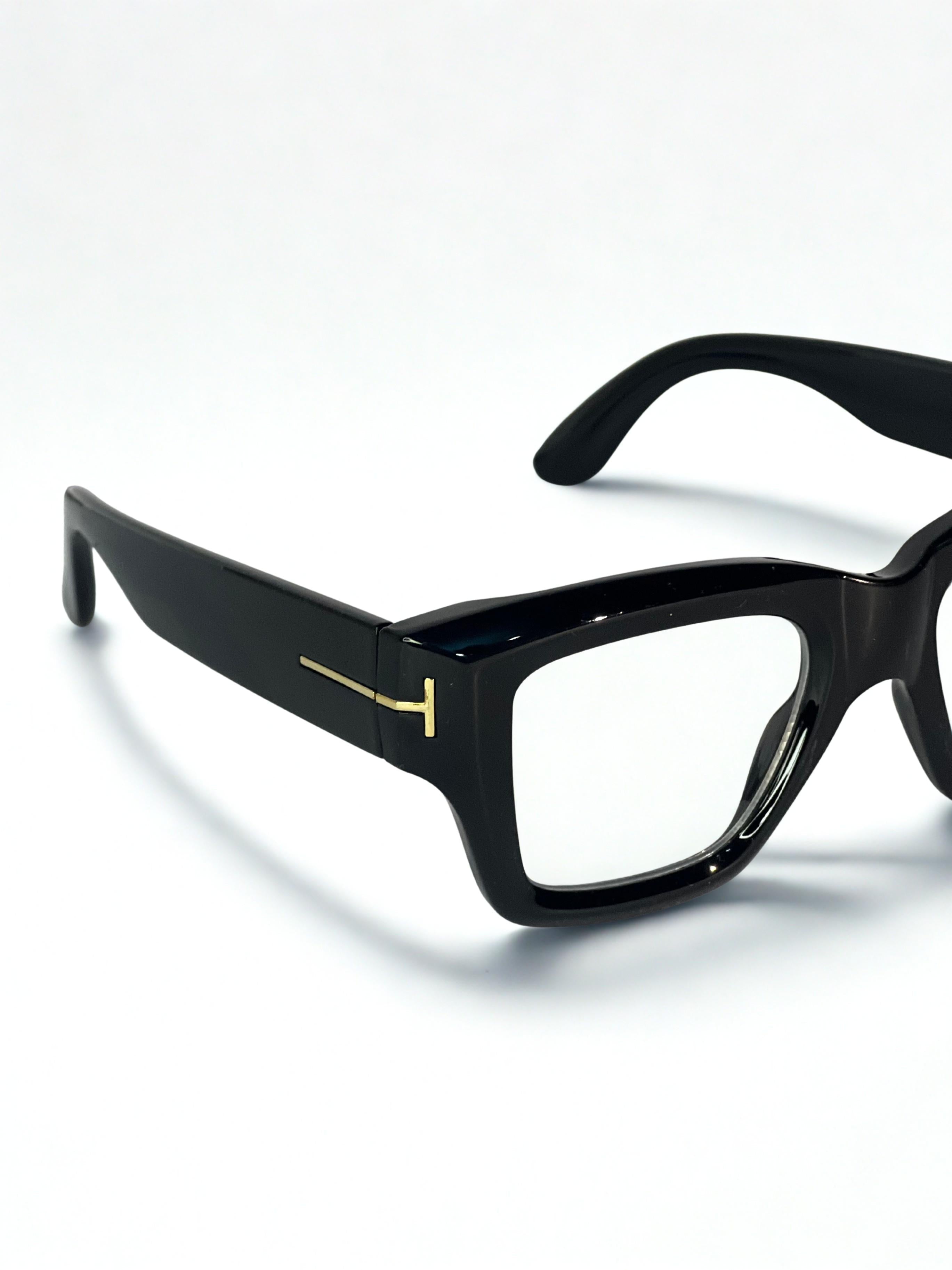 TO_M FOR_D Model 4444 – Premium Glossy Black Eyewear